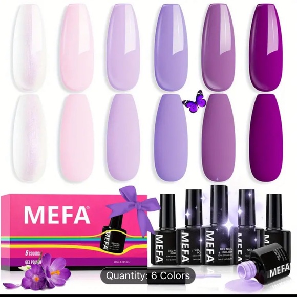 Women’s Nail Gel Polish Set 6 Colors NIB - Picture 1 of 7